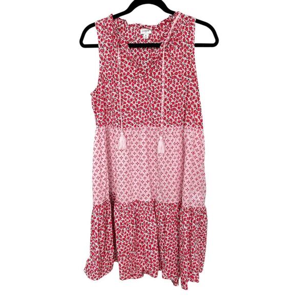 J. Crew Women's Sleeveless Cover-Up Floral Ditsy Mixed Print Dress Size Medium - Picture 2 of 6
